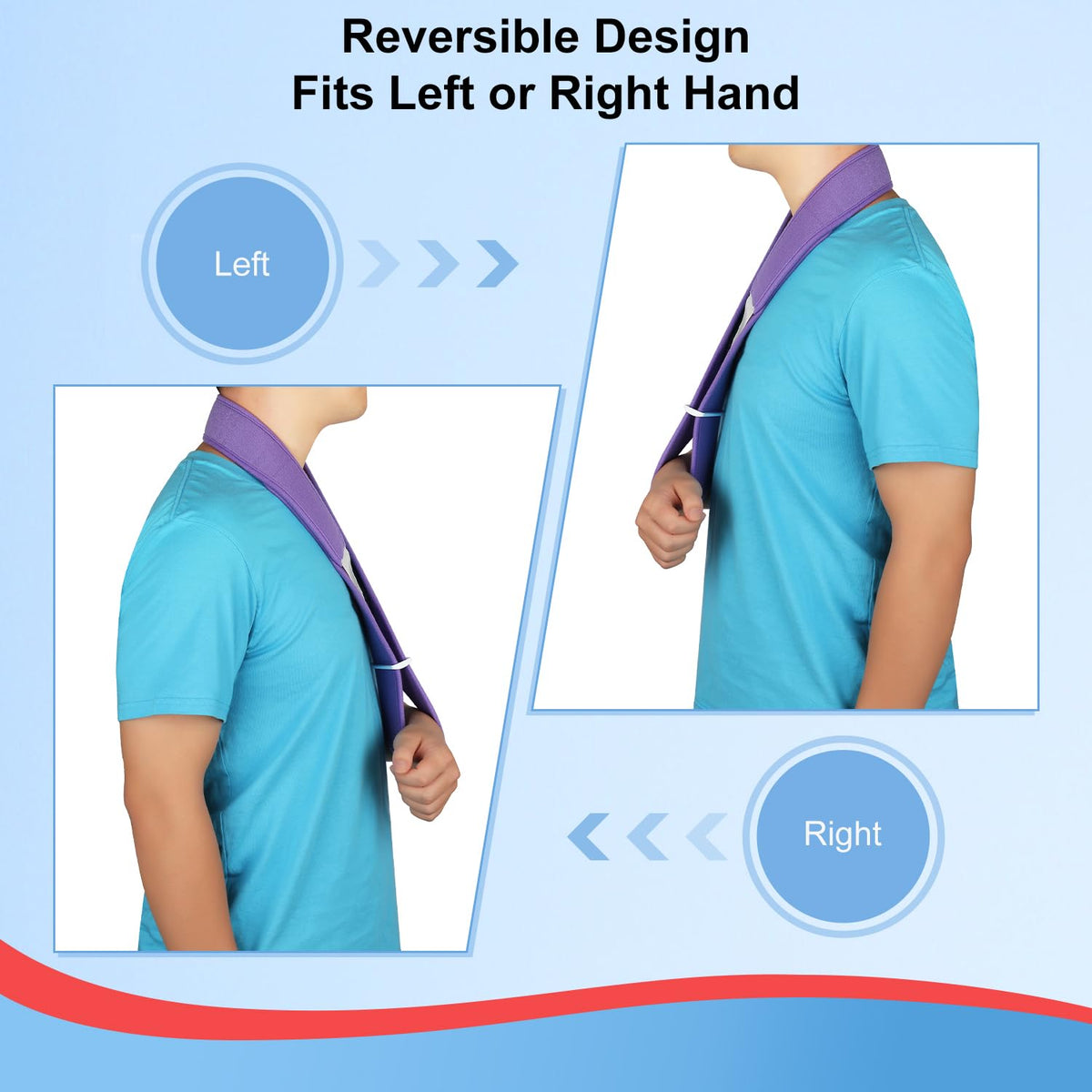 Arm Sling, Adjustable Collar and Cuff Sling, Lightweight Simple Shoulder Immobilizer Arm Elbow Support Strap for Men