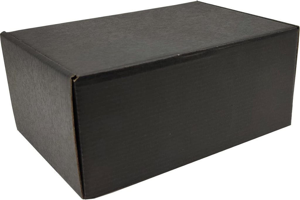 6x4x3 Shipping Boxes Set of 50, Black Mailer Corrugated Cardboard Box