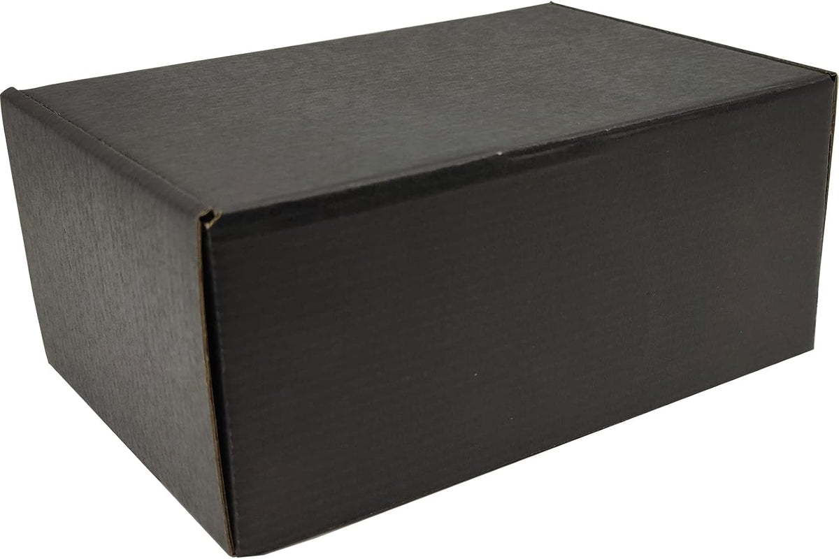 6x4x3 Shipping Boxes Set of 50, Black Mailer Corrugated Cardboard Box