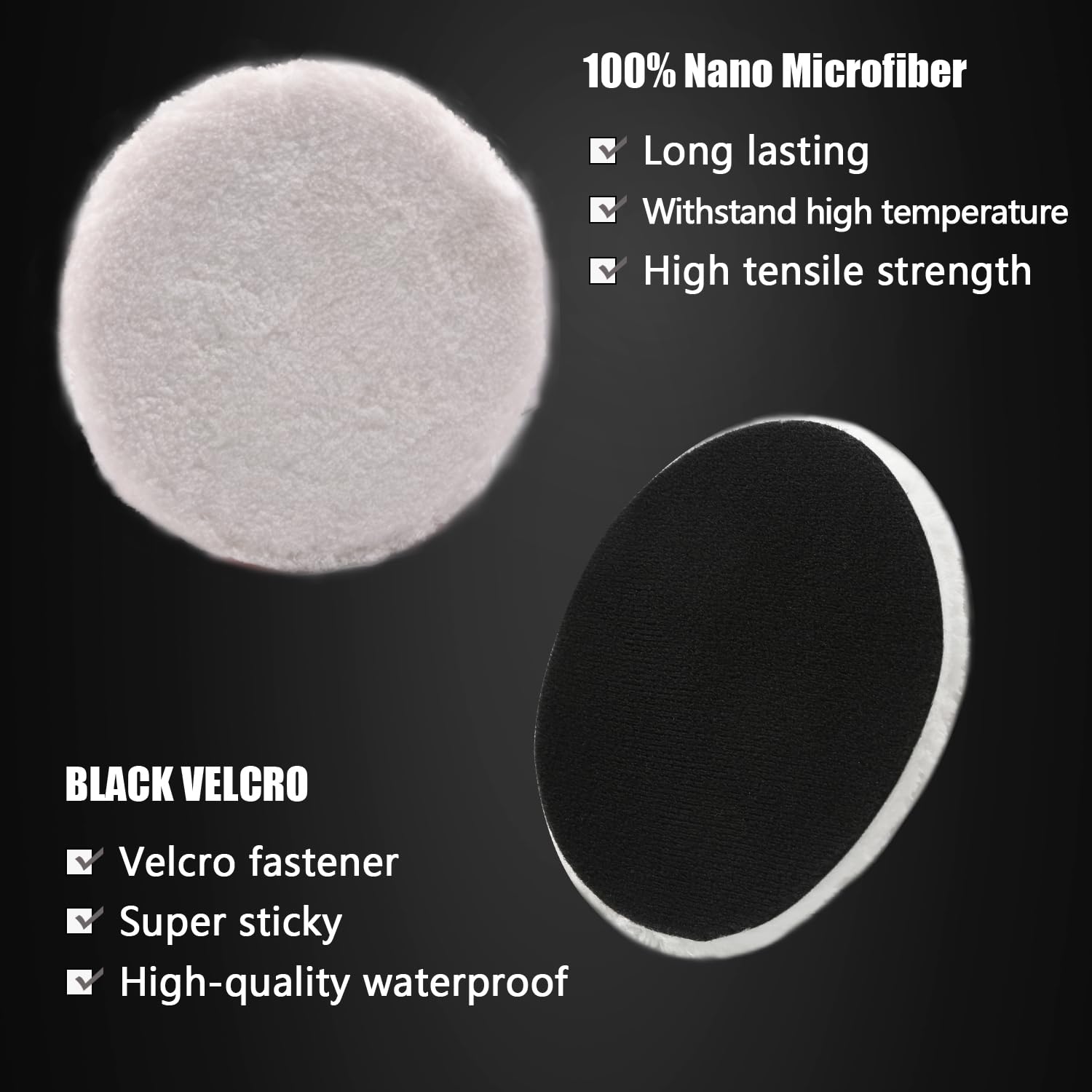 Buffing Polishing Pads, ZFE 7Pcs 6"(150mm) Waffle Foam Buffing Pads Polishing Pads Wool Pad Kit for 6Inch Backing