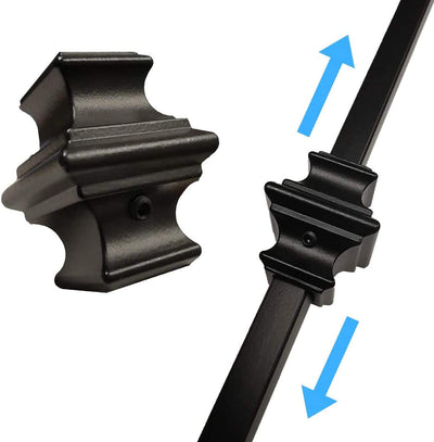 Modern Adjustable Knuckles (Contractor 10-Pack) for 1/2" Iron Balusters with Set Screw for Square Metal Balusters
