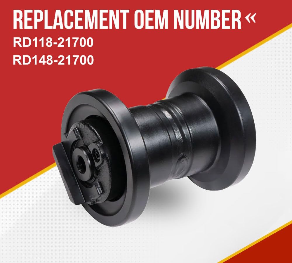 Mytee Products Forged Excavator Track Bottom Roller for RD118-21700, RD148-21700, Compatible with Kubota Mini Excavator Models: KX 121-3, KX 121-3S, KX 121-3ST, Kubota KX 040-4, KX121, KX121-3