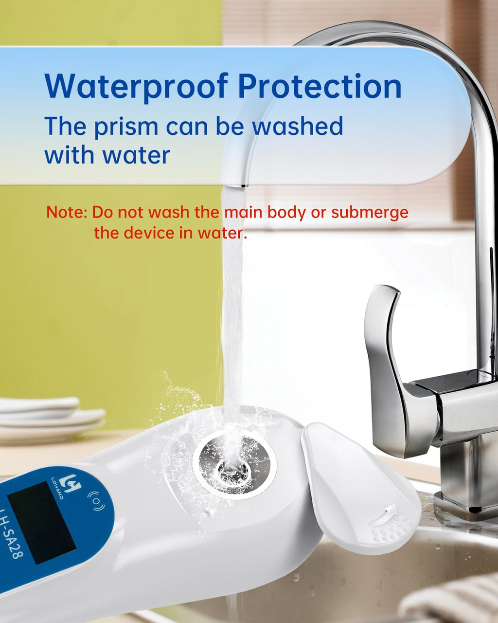 Digital Salinity Refractometer with ATC, 0-28% Measurement Range