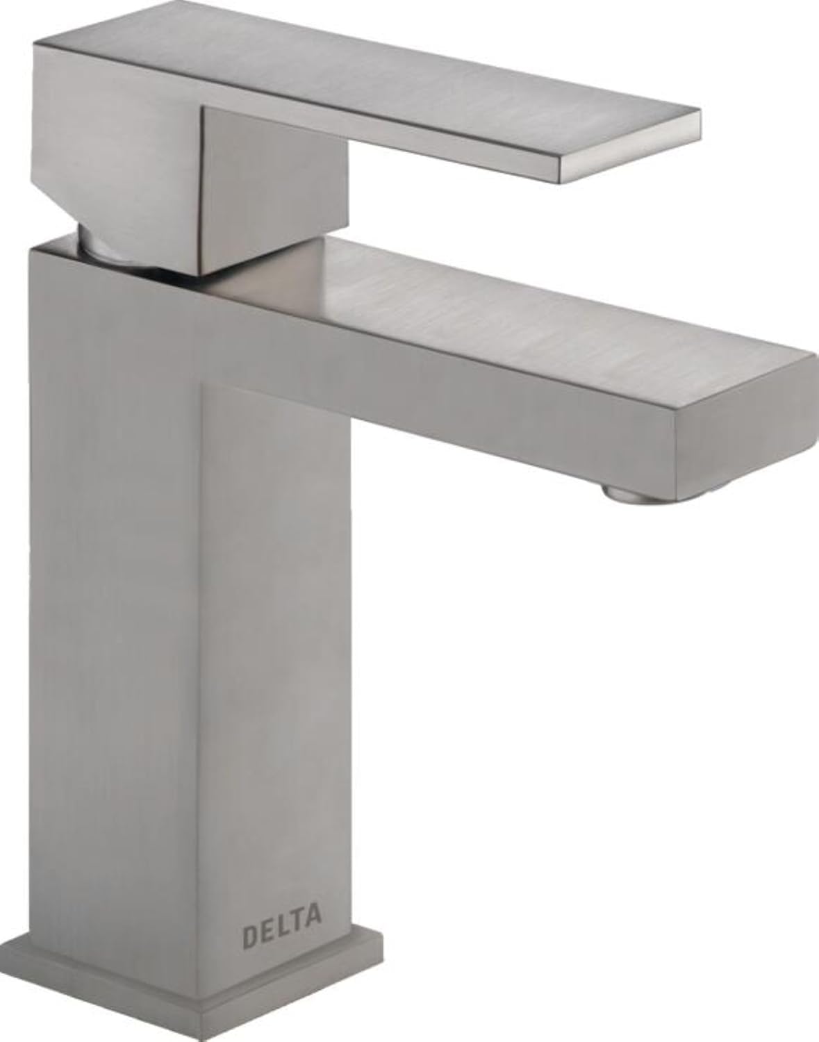 Modern Brushed Nickel Bathroom Faucet 1 Hole, Single Hole Bathroom Sink Faucet for Vanity, Metal Push-Pop Drain
