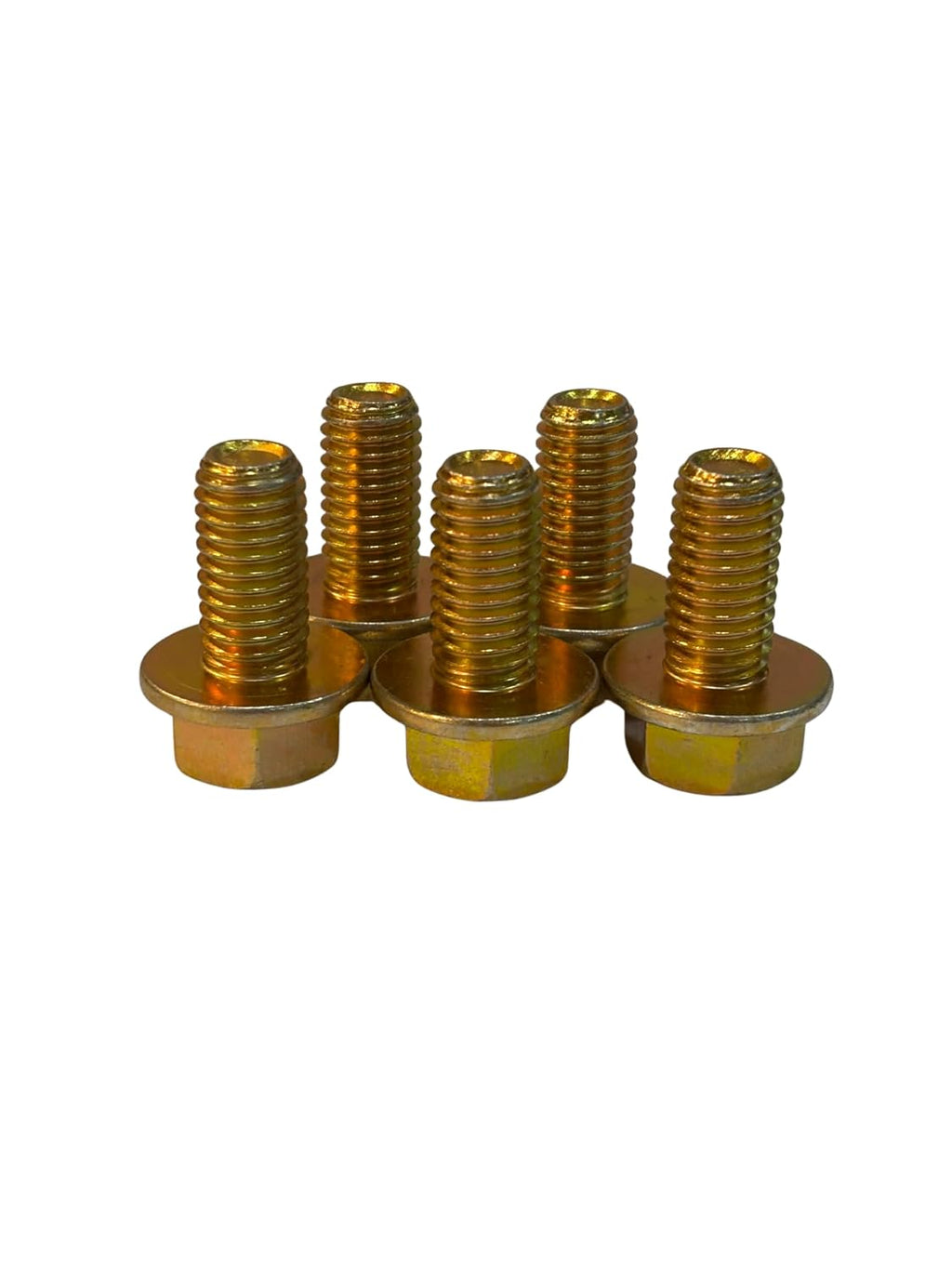 (25 Pieces) 1/2-13x1 Grade 8 Hex Flange Bolts Screws UNC Coarse Full Threads Zinc Yellow Trivalent