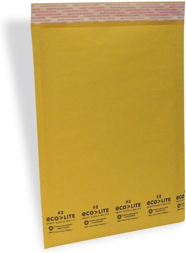 #2 8.5x12 Kraft Bubble Mailers Padded Envelopes, Pack of 100