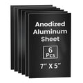 6 Pcs 7 x 5 inch Anodized Aluminum Sheet Set, Metal Blanks for Laser Engraving, Engraving Plates for Crafting
