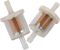 Set of 2, 691035 493629 Universal 40 Micron 1/4 Inline Fuel Filter fits for Briggs & Stratton Kawasaki 49019-7001 7-07061 Kohler 2505007S 2505021S husqvarna Lawnmower Parts (Black)