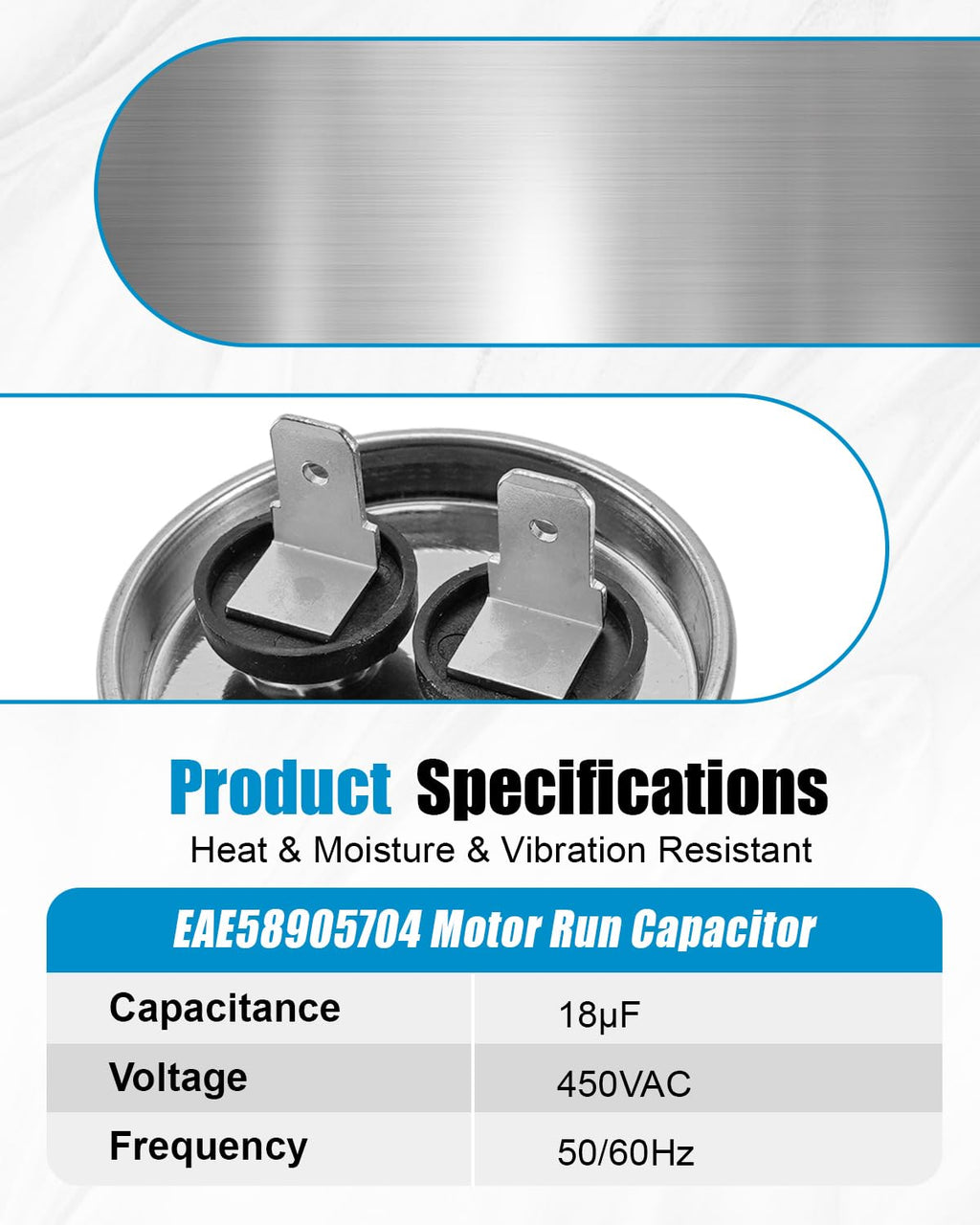EAE58905704 Refrigerator Motor Run Capacitor Fit for LG