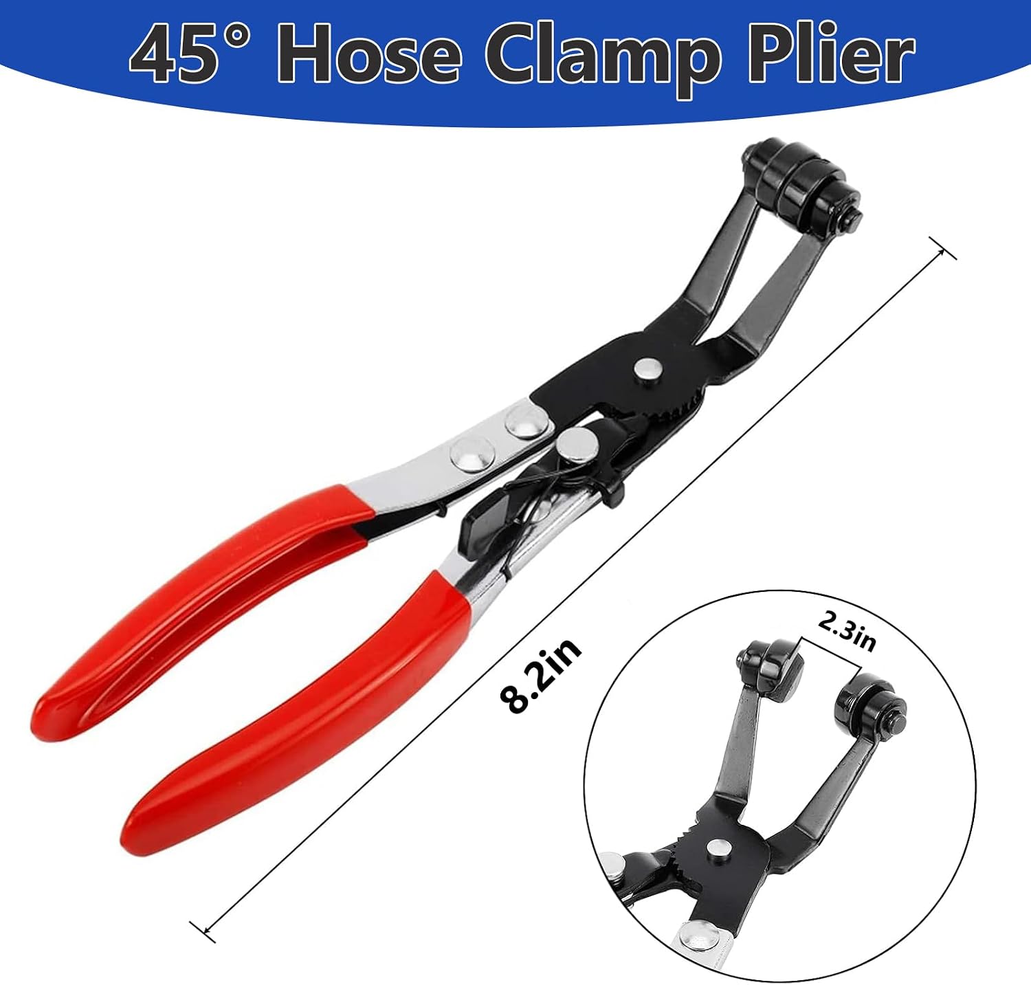 4-Pack Long Hose Clamp Pliers Tool Set -Tool for Removing Hose Clamp of Automobile Coolant, Heater, Water Hose Cord
