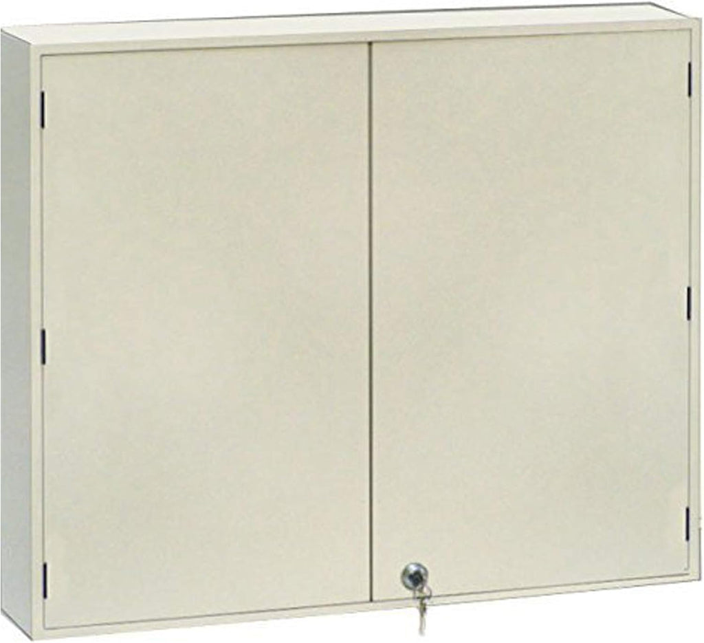 128-Key Cabinet with Lock, Wall Mount Wooden Key Organizer, Security Key Storage Box (128 Positions) with Numbered