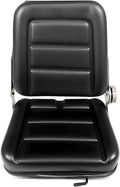 Universal Tractor Seat with Adjustable Backrest and Slide Compatible with Forklifts Excavators Golf Carts Dozers