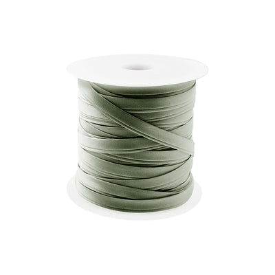 Satin Bias Tape, 50M Double-fold Bias Tape, Olive Green, Perfect for Sewing, Piping, Binding, Hemming, Home Decoration