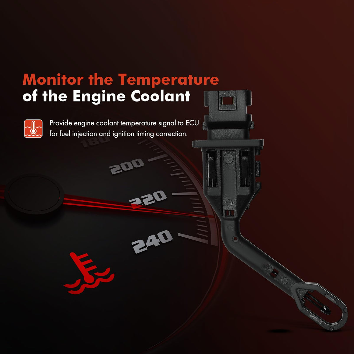 A-Premium Engine Coolant Temperature Sensor Compatible with Mercedes-Benz