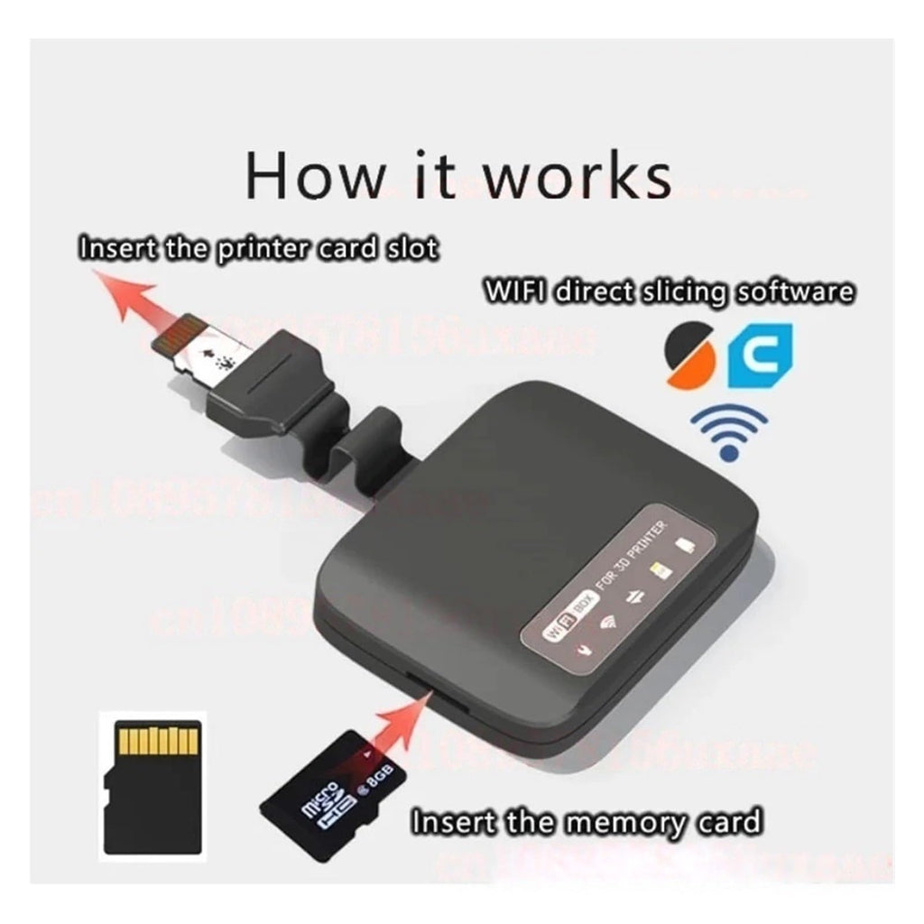 3D Printer WiFi Box Plug and Play with SD Card Slot - Automatic File Refresh Adapter for 3D Printers