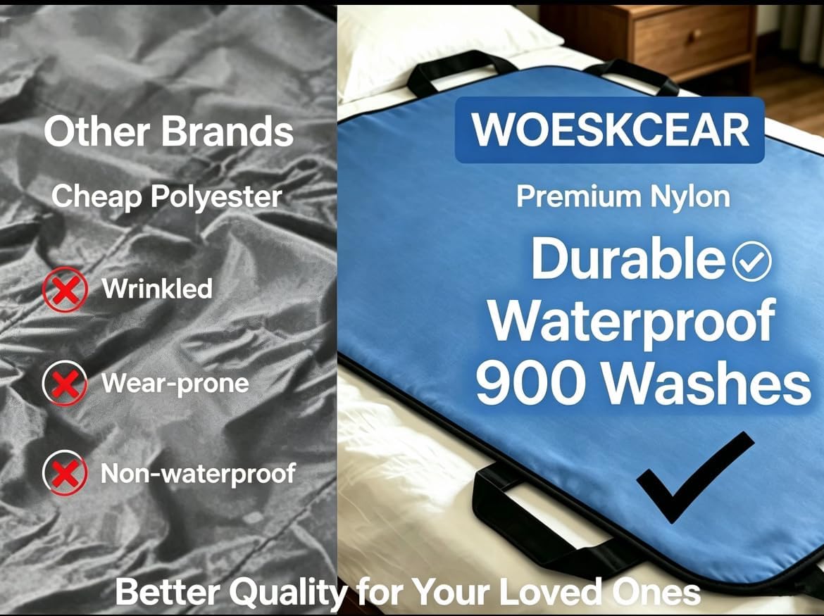 Positioning Bed Pad with Handles Extra-Large 79"x40" 500LBS Slide Sheet