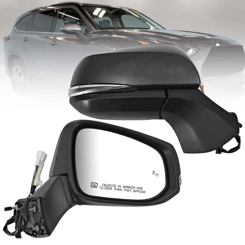 Magnetic Gray Passenger Side Mirror fits for Toyota Highlander 2020-2025