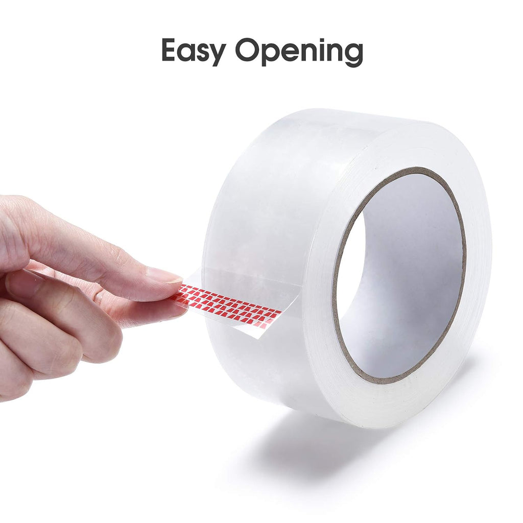 Clear Packing Tape, Heavy Duty Packaging Carton Tape for Shipping Packaing Moving Sealing, 2 Inch Wide, 2.7mil
