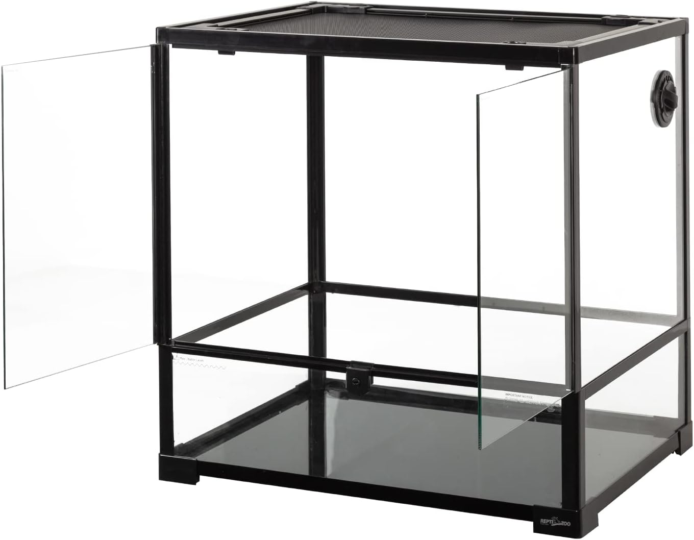 REPTIZOO 45 Gallon Glass Reptile Terrarium 24" x 18" x 24" Knock-Down Reptile Tank with Double Hinge Door and Top
