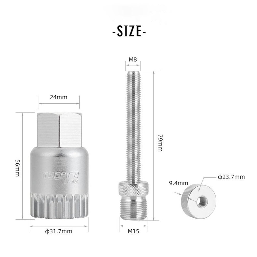 Bicycle Bottom Bracket Removal Tool, Bike Bottom Bracket Tool Compatible with Shimano/ISIS Bottom Bracket Tool 20-Tooth