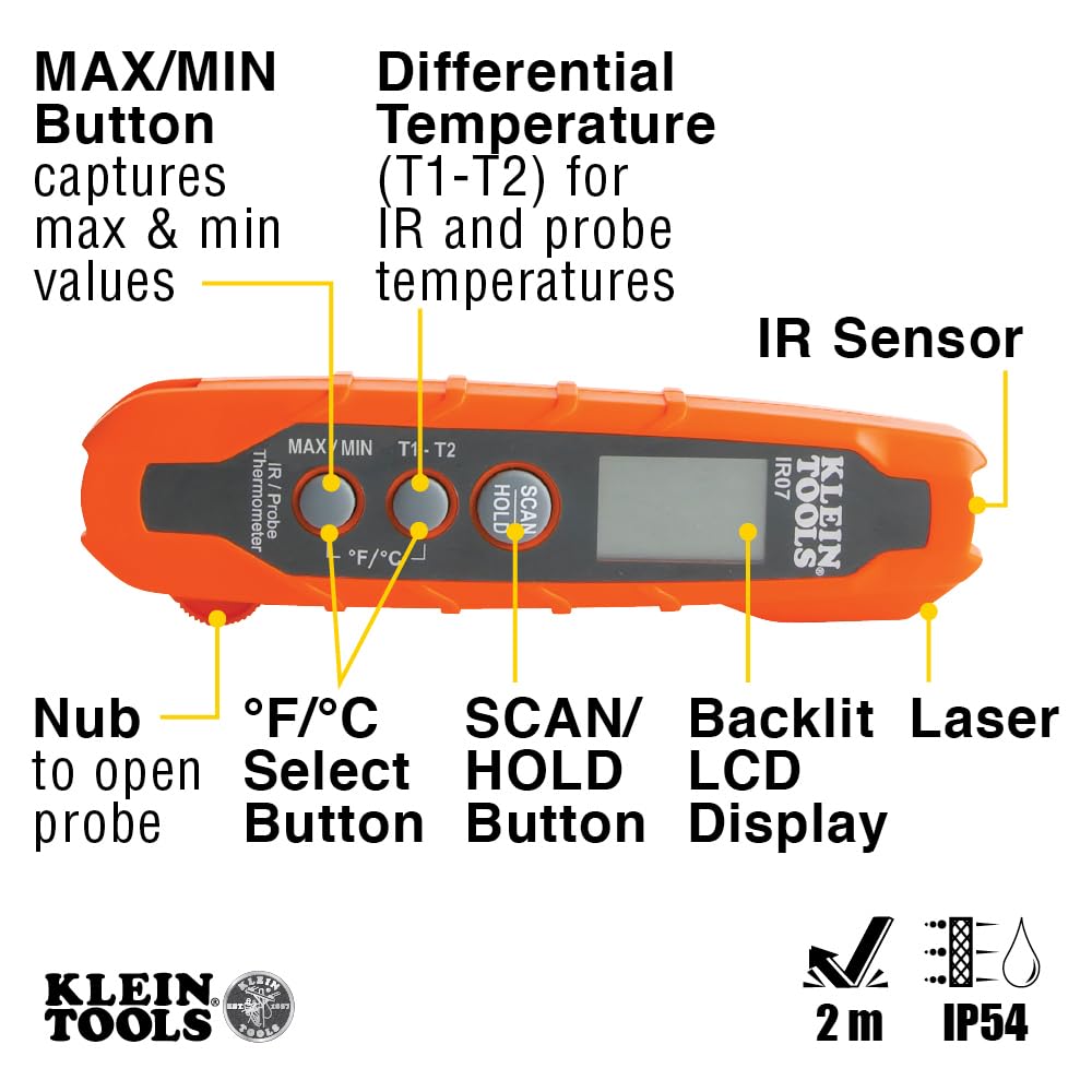 IR07 Dual Infrared (IR) and Probe Thermometer