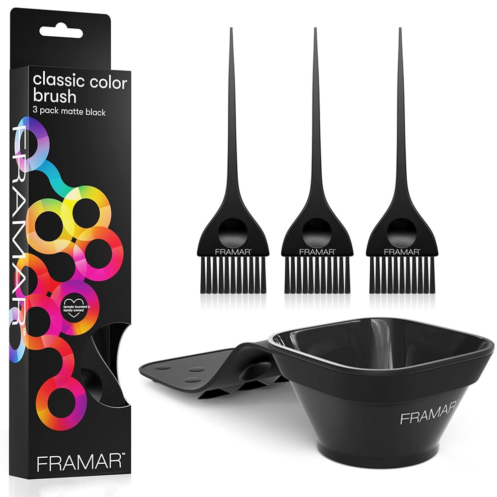 Black Hair Color Brush Set - Hair Coloring Brush for Hair Dye, Hair Dye Brush to Apply Hair Color - Toning Tub Hair