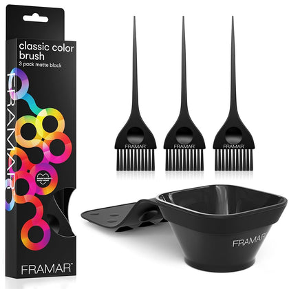 Black Hair Color Brush Set - Hair Coloring Brush for Hair Dye, Hair Dye Brush to Apply Hair Color - Toning Tub Hair