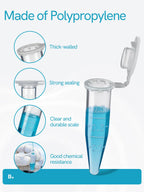 0.5ml Microcentrifuge Tubes 1000PCS, Max. RCF 13,000xg
