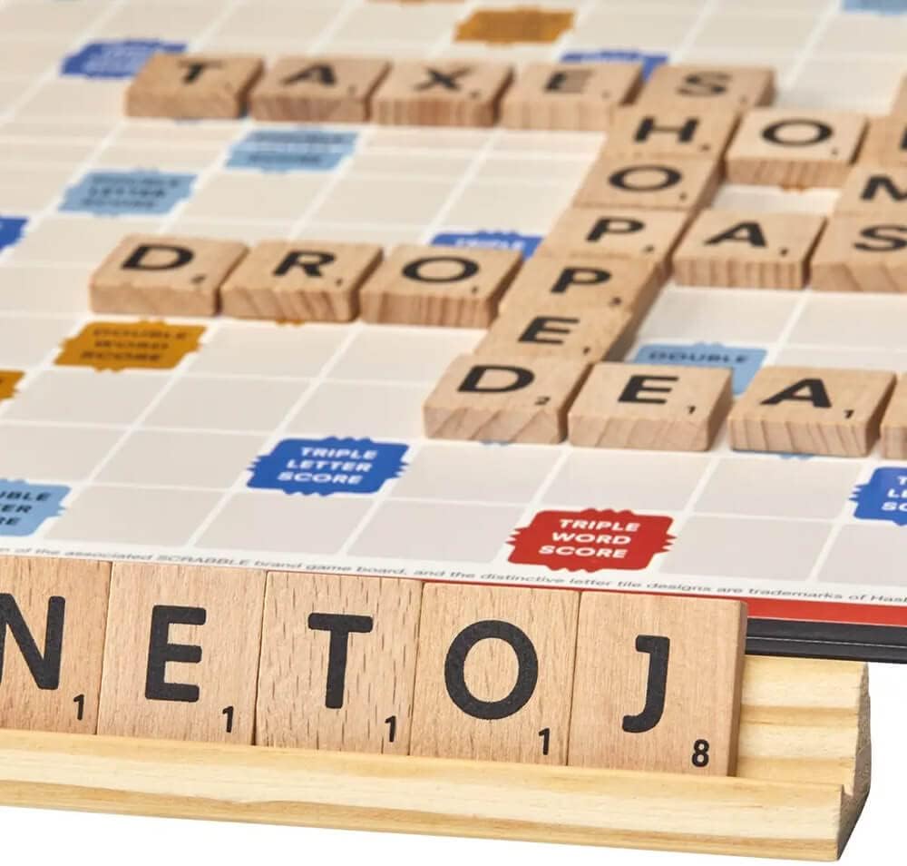 Hasbro Gaming Scrabble Board Game, Classic Word Games for Kids Ages 8 and Up, Fun Family Game for 2-4 Players, The