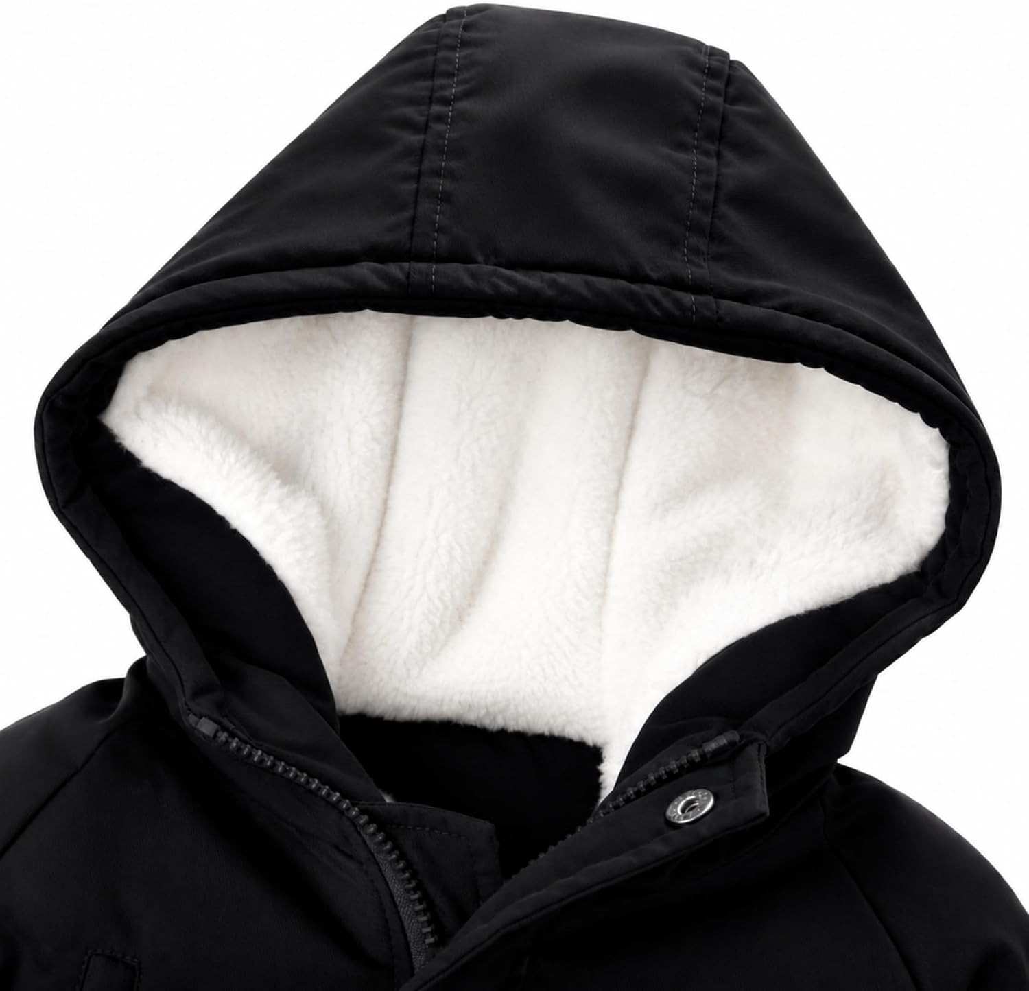 Boy's Winter Coat Fleece Lined Waterproof Jacket Puffy Coat Thick Hooded Down Outdoor Coats