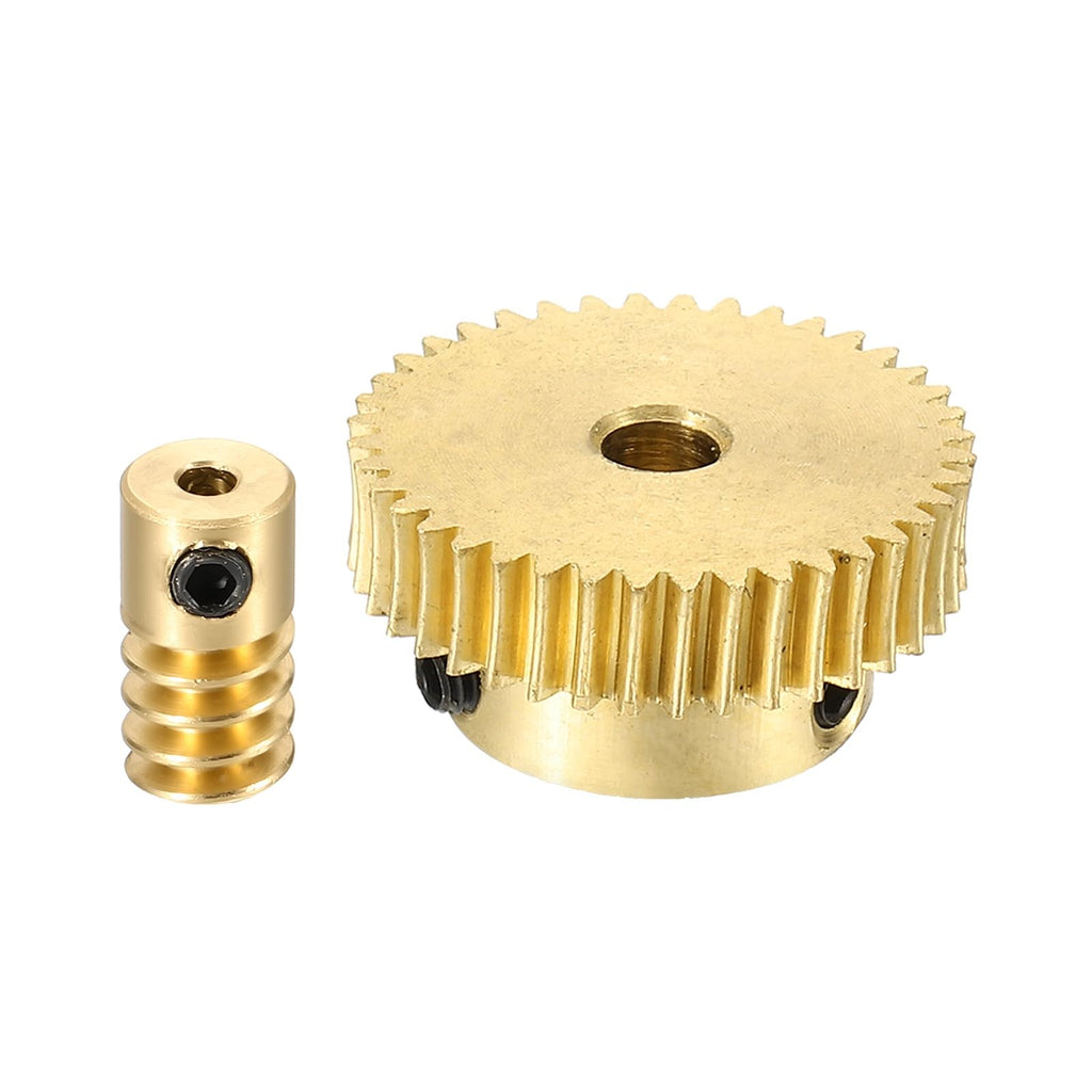 uxcell Worm Gear Set Right Rotation 40T 0.5 Module 1:40 Reduction Rate