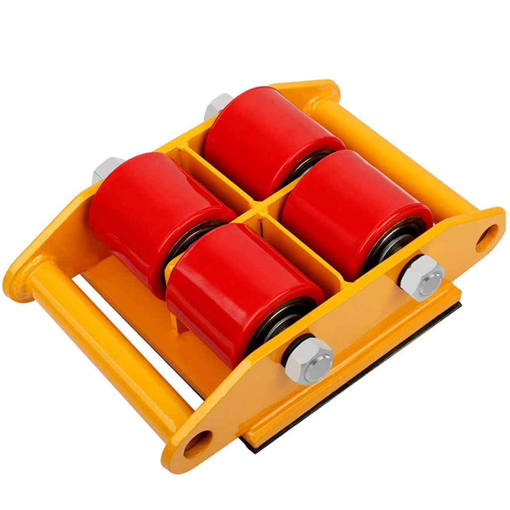 Machinery Skates Heavy Duty 13200LBS/6T Machinery Moving Skates with Non-Slip Cap and 4 PU Wheels Dolly Skates for