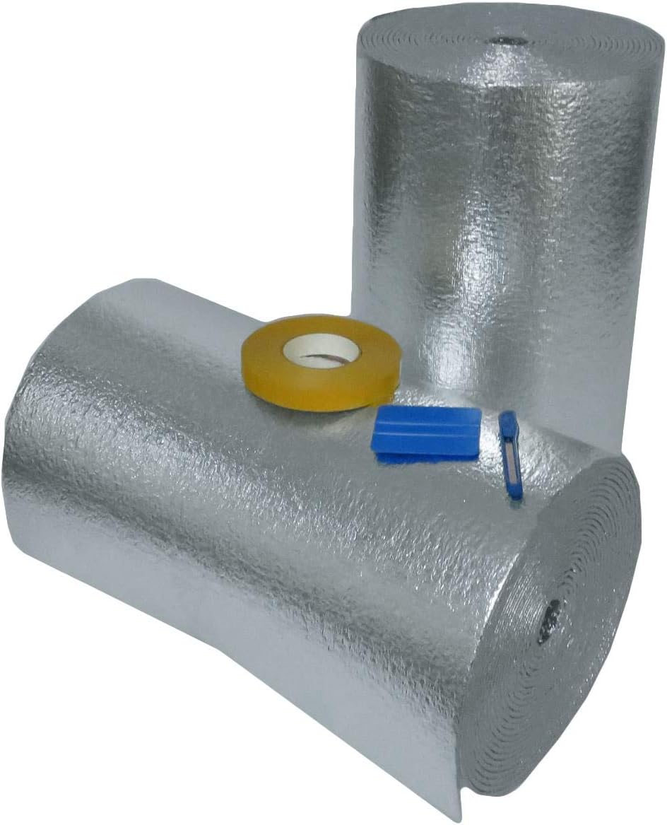 USA ENERGY PRODUCTS 2 Car Reflective Foam Core FOIL (Non Fiberglass) 18x7 18x8 Double 2 Car Garage Door Insulation (R