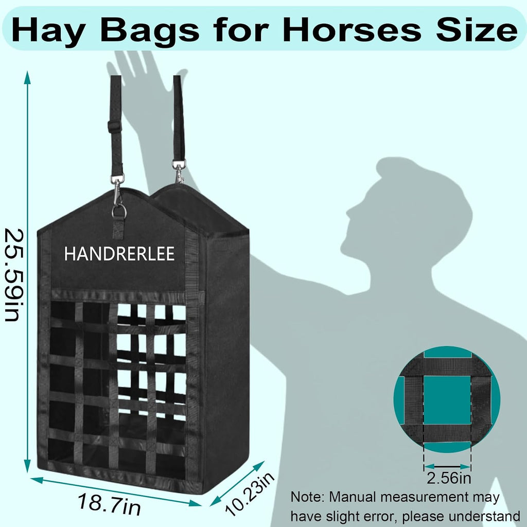 Hay Bags for Horses, 1PCS Slow Feed Hay Bags for Goats, Sheep, Donkey, Two-Sided Premium Oxford Hay Feed Bags and