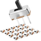Chanzon SPDT Mini Micro Slide Switch 1p2t 2 Position 20pcs 4mm Toggle Vertical Slide Switch Panel Mount Small High Knob Vertical for PCB Arduino Breadboard Electronic Board Dip Miniature SlideSwitch