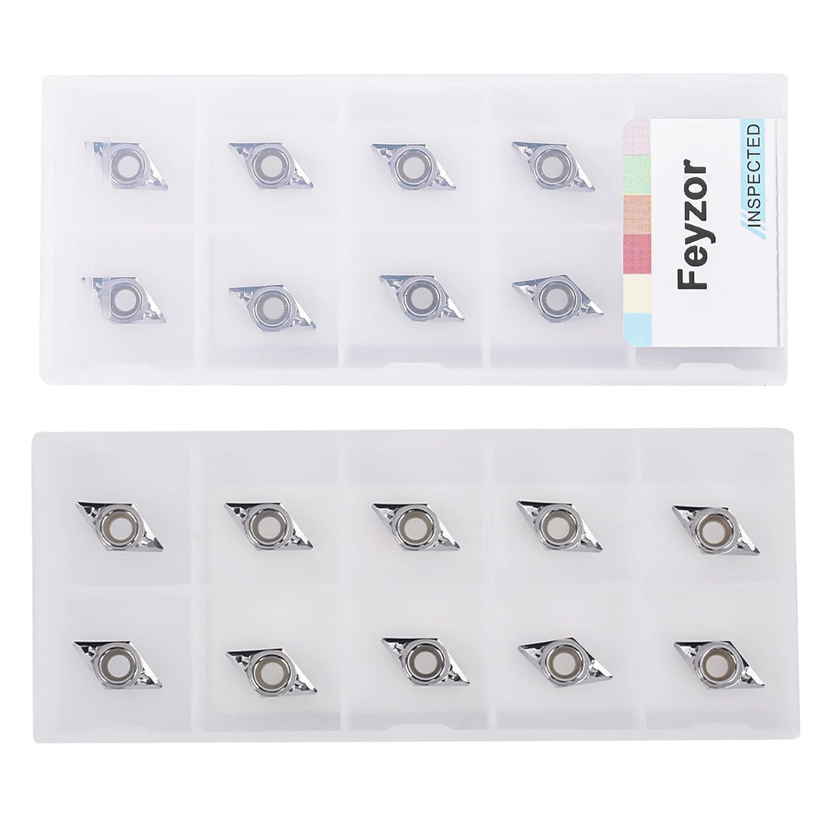 DCGT070204-AL Carbide Inserts for Aluminum CNC Lathe Turning, 10pcs