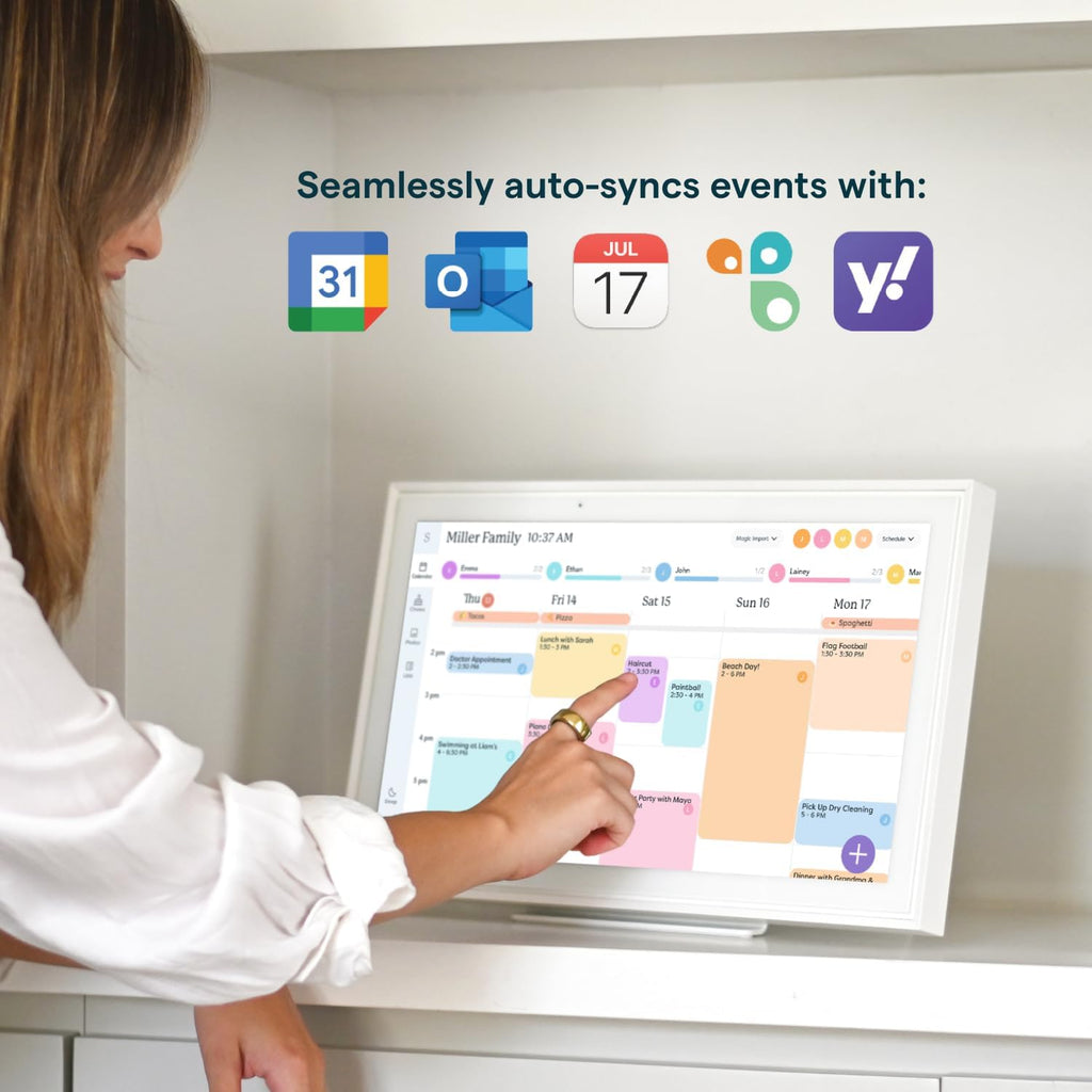 Calendar – 15" Touchscreen Digital Calendar & Chore Chart, White
