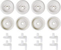 (8 Pack) Exact Replacement Dishwasher Dishrack Rollers and Studs - Lower Rack Wheel Kit Compatible with GE, Kenmore, and Hotpoint Dishwashers Part Number WD35X21038