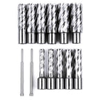 OSCARBIDE 13 pcs Annular Cutter Set,2" Cutting Depth,7/16" to 1-1/16"Dia