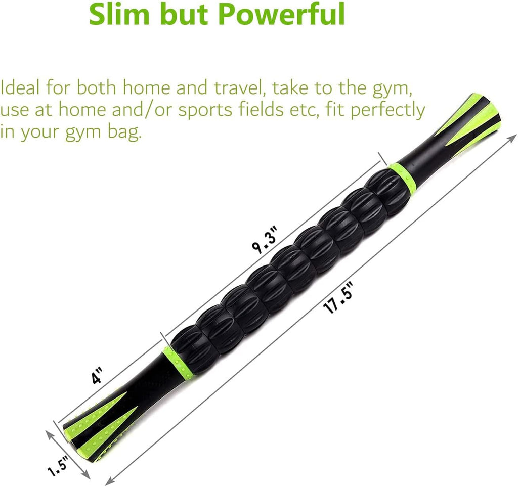Muscle Roller Stick - Massage Stick for Athletes - Reducing Soreness and Muscle Strain, Soothing Legs Cramps