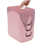 Luup Bathroom Wastebasket, Secure Grocery Bags, Plastic Garbage Container for Vanity, Laundry Room, Kitchen, Office