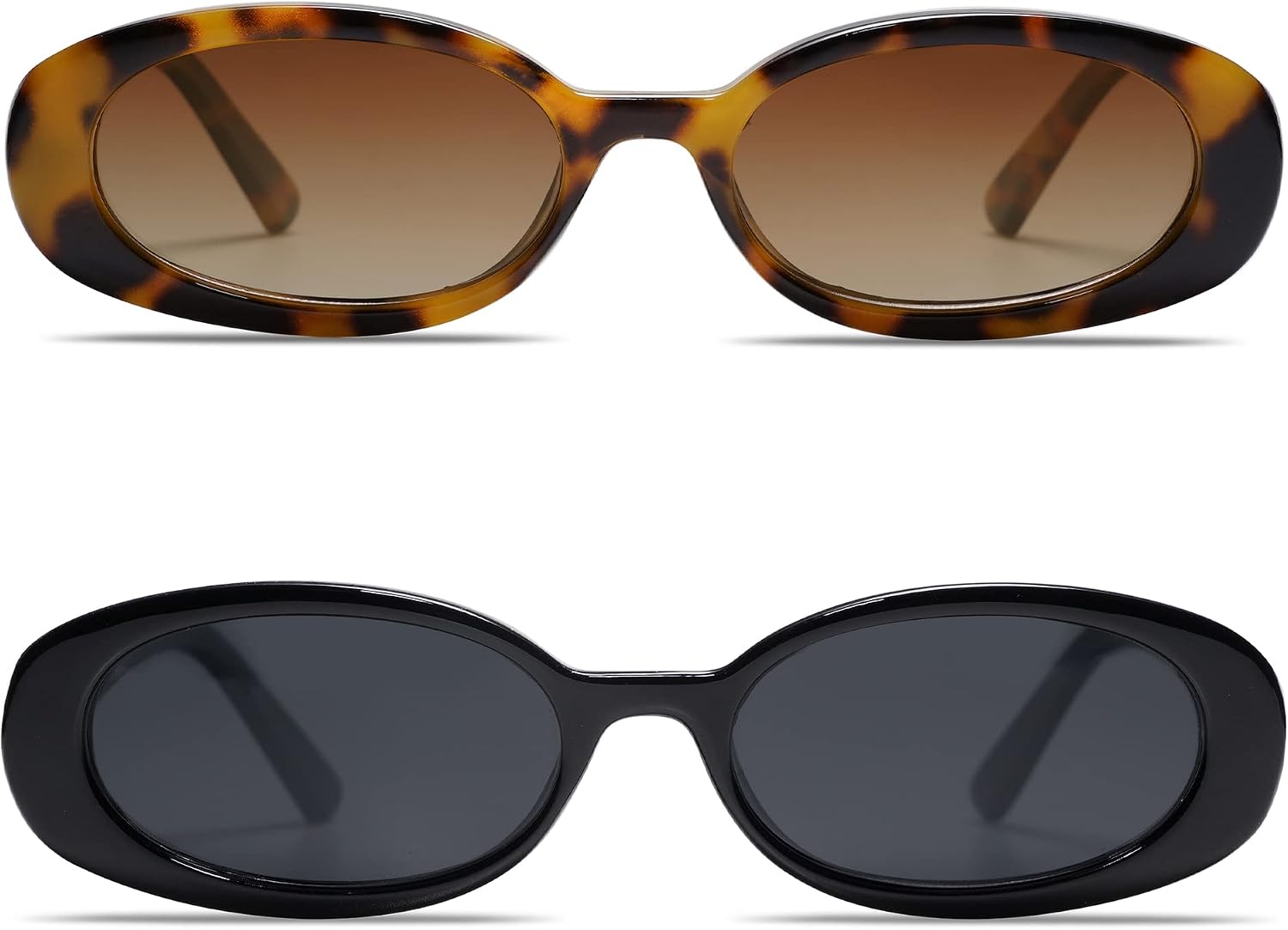Polarized Retro Oval Sunglasses for Women Men Small 90s VL9580 | Narrow Trendy Vintage Shades for Everyday Outfits