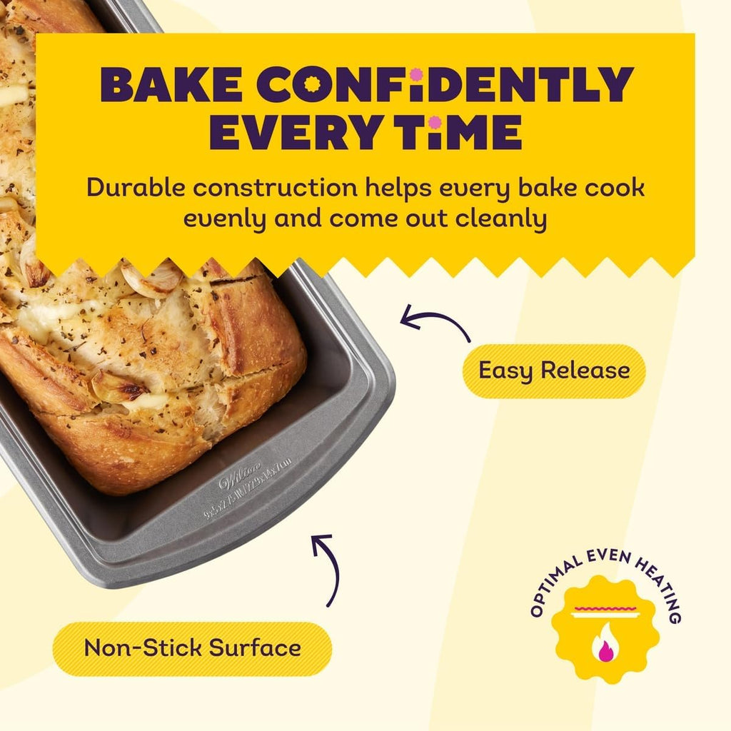 Silver Non-Stick Loaf Pan, Made Without PFAS, 8 x 4 in.