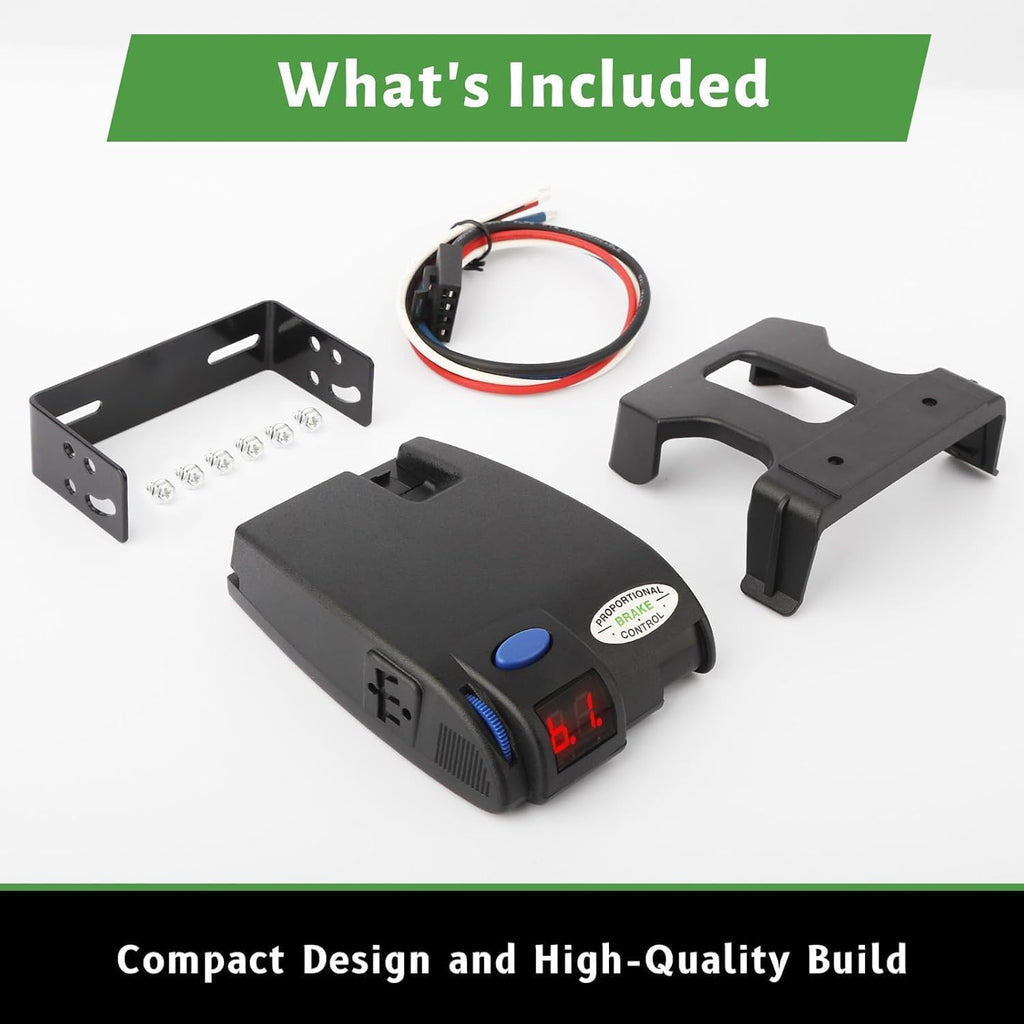 Proportional Trailer Brake Controller for 1-3 Axles, Self-Leveling & Boost