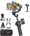 iSteady M7 Gimbal Stabilizer for iPhone, 3-Axis Smartphone Gimbal | Magnetic AI Tracker Fill Light, Detachable