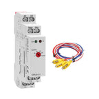Water Level Sensor Control Relay 10A GRL8-01 AC/DC 24V-240V Liquid Level Control Relay in Din Rail, Automatic Drain and Inlet Electronic Liquid Level Controller with 5ft Detector Sensor PLT-01