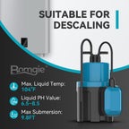 BOMGIE 1/2HP Sump Pump 1080GPH Submersible Water Pump with Float Switch