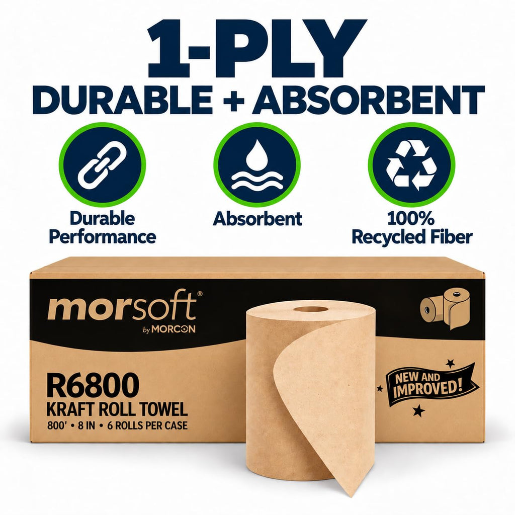 Morsoft R6800 Hardwound Roll Towels, Brown