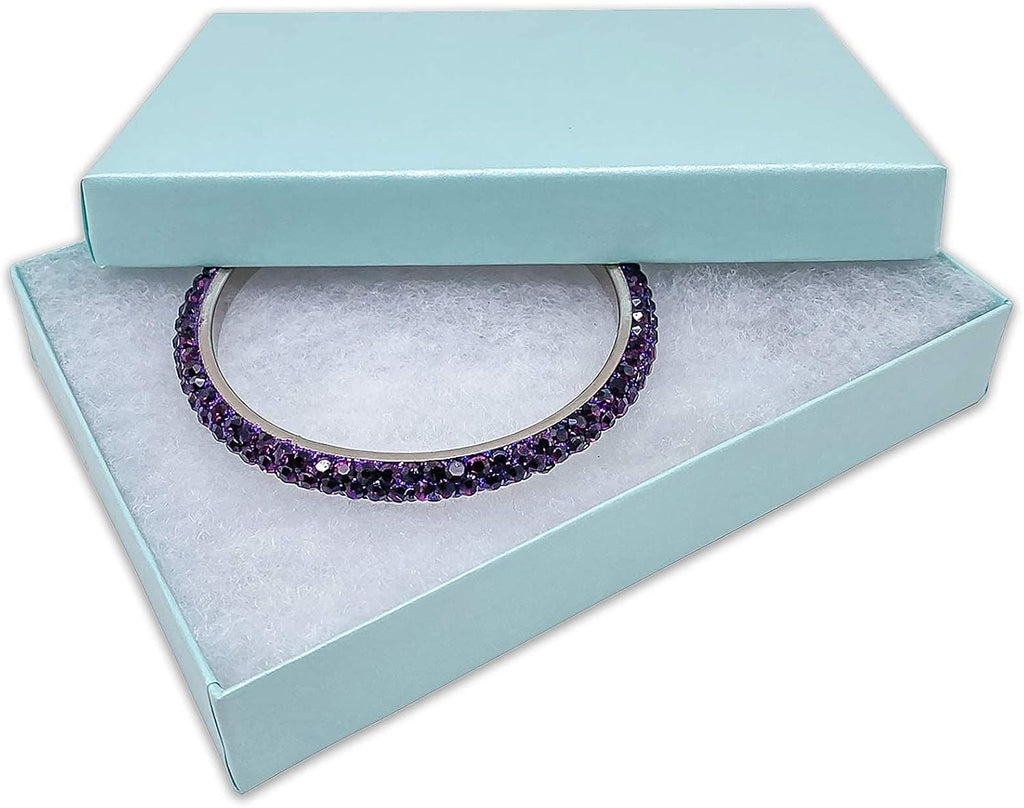 TheDisplayGuys 25 Cardboard Jewelry Gift Boxes with Inserts - Turquoise