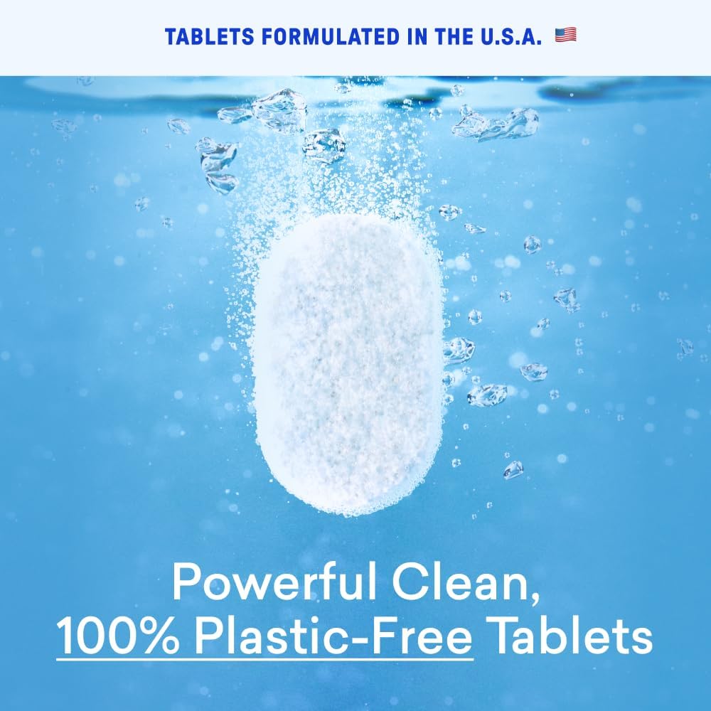 100% Plastic-Free Dishwasher Detergent Tablets 120ct, Free & Clear